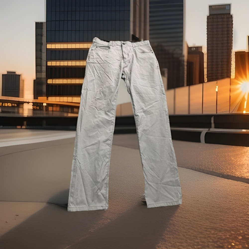 Denali Mens Pants 34x32 Gray Stretch Nylon Hiking Outdoor Casual Lightweight